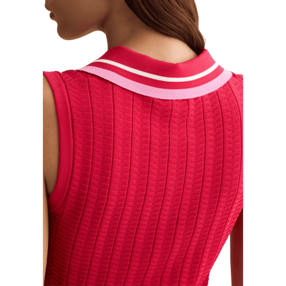 Liu Jo Rode Gestreepte Gebreide Top Athleisure Stijl Red Dames