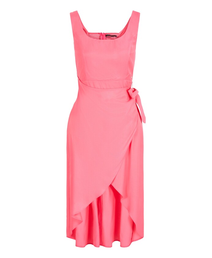 robe-rose-a-line-avec-ceinture
