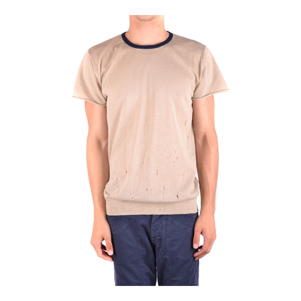 Daniele Alessandrini Men's Beige Stylish T-Shirt - T-Shirts - L - Tops