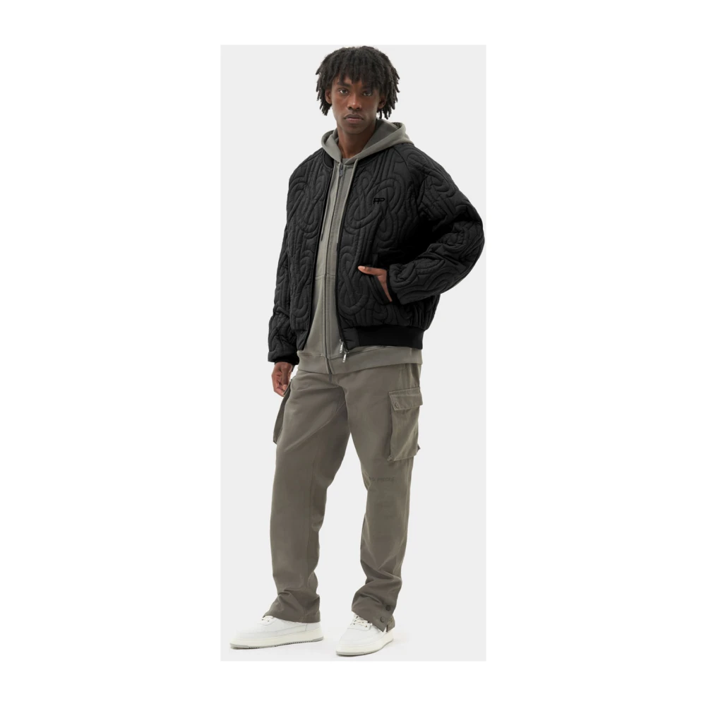 Filling Pieces Bomber Quilted Black Heren