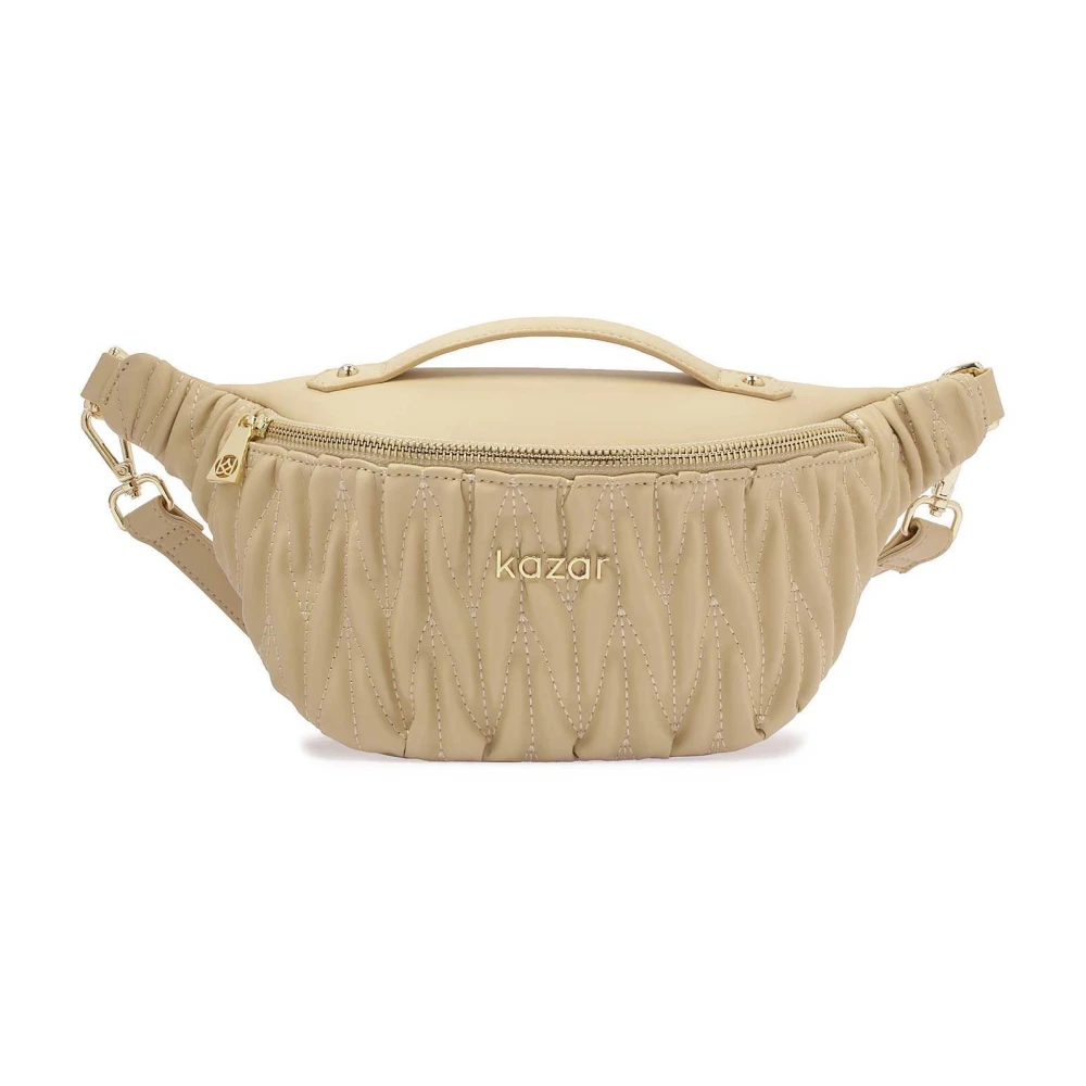 Kazar Beige leren heuptas met quilten Beige Dames