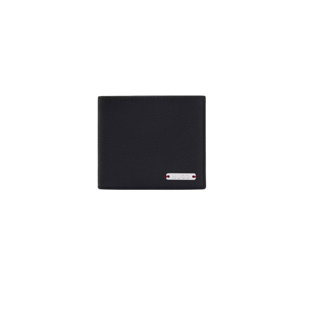 Hugo Boss Stijlvolle Leren Portemonnee Black Heren