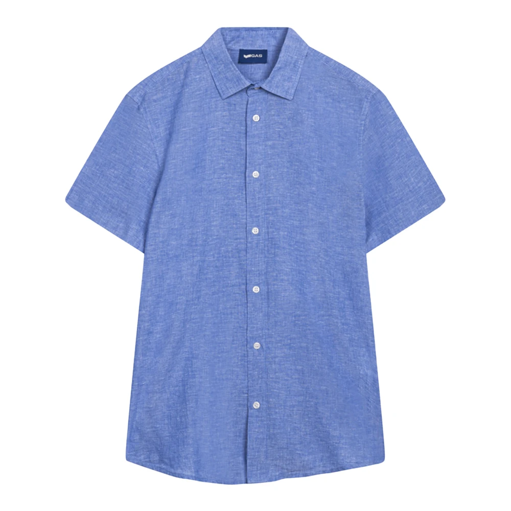 GAS Heren Overhemd Klassieke Moderne Stijl Blue Heren