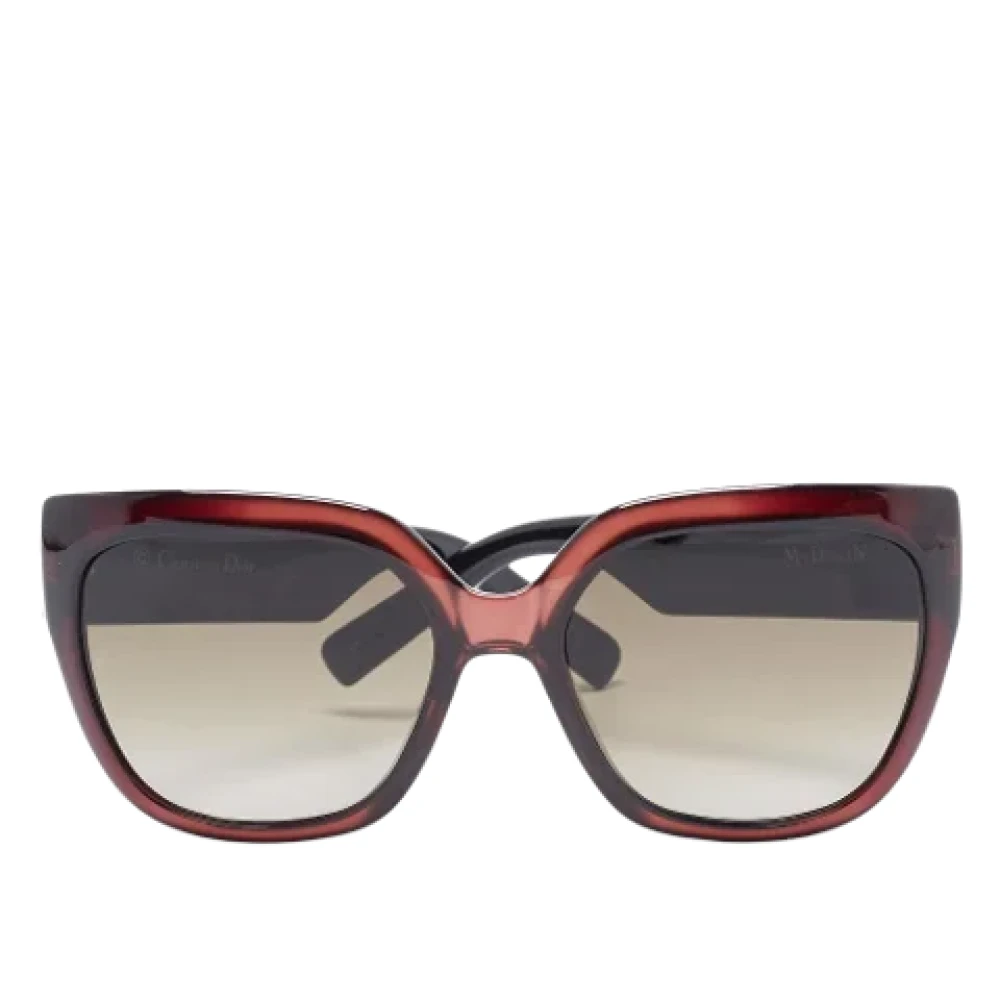 Dior Vintage Pre-owned Acetate sunglasses Red Dames