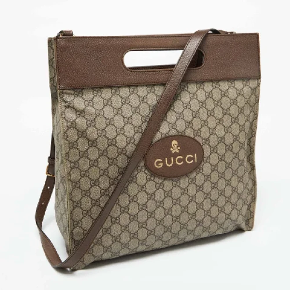 Gucci Vintage Pre-owned Coated canvas gucci-bags Beige Dames