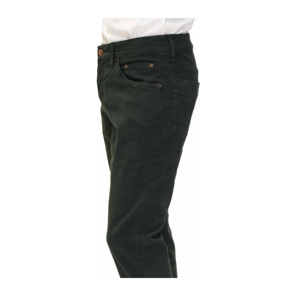 Siviglia 5-Pocket Jeans met Knopen Green Heren