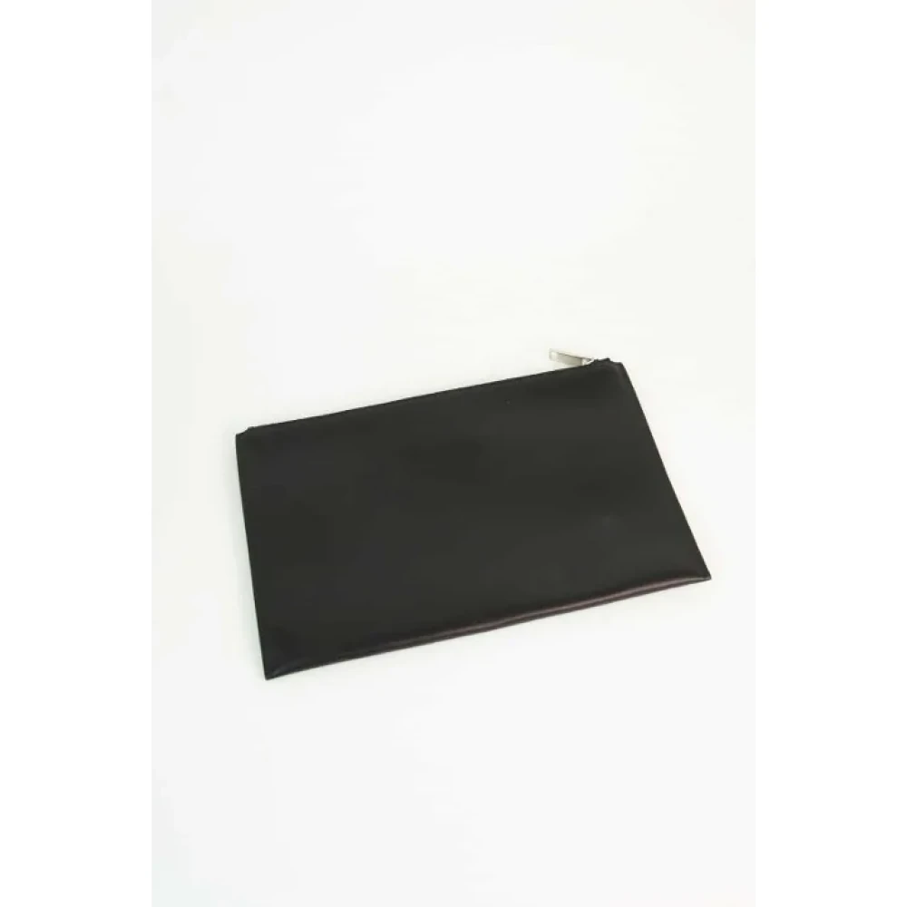 Dior Vintage Pre-owned Leather clutches Black Dames