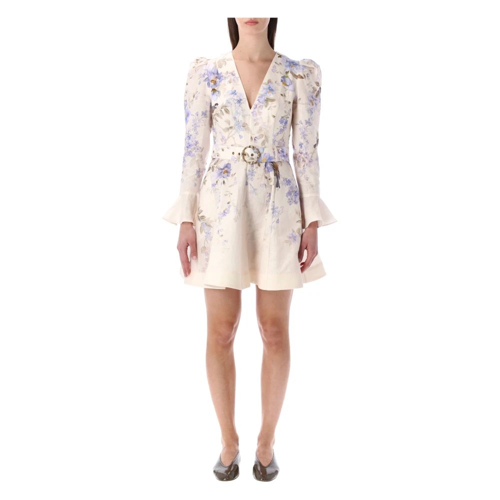 Zimmermann Women's Luna Plunge Mini Dress