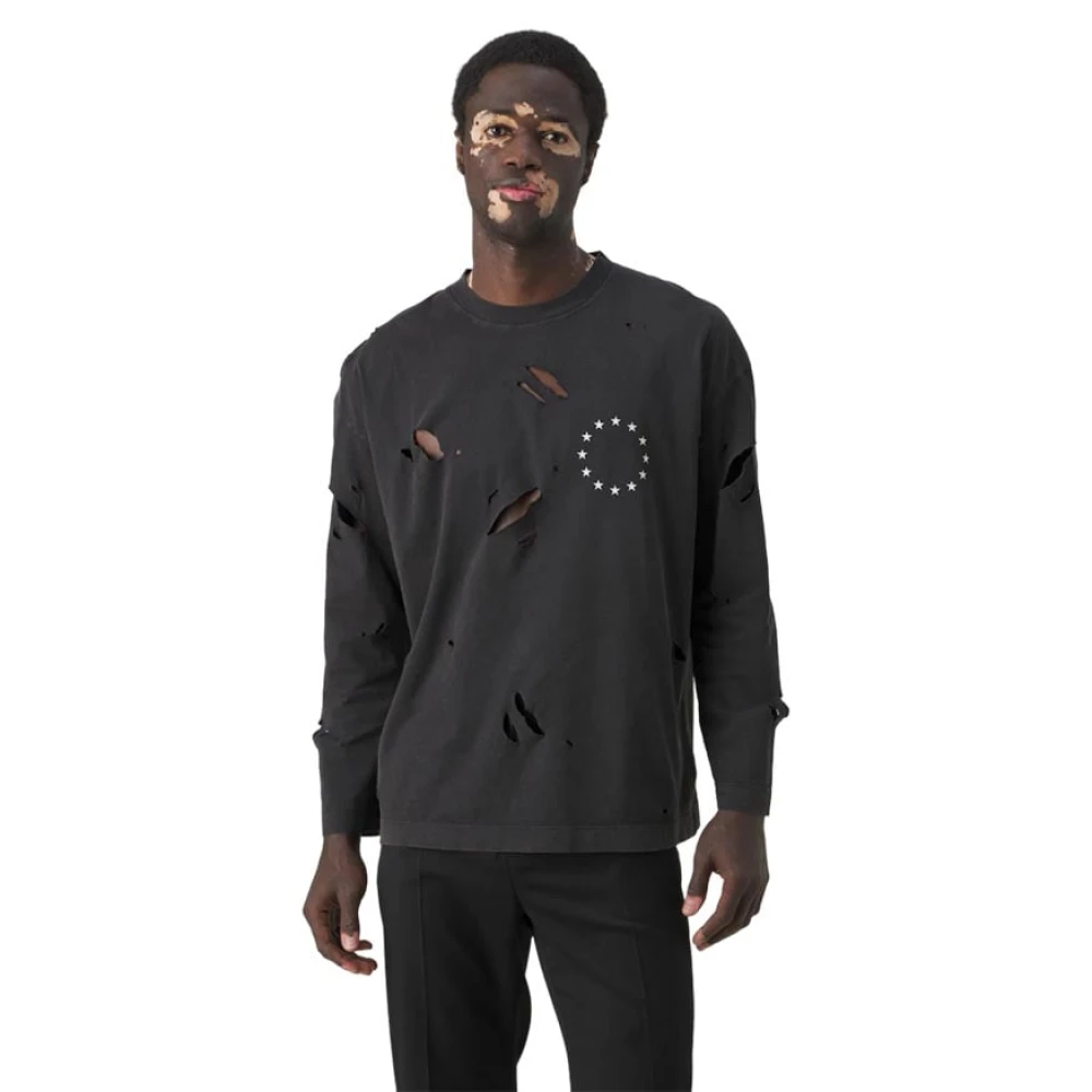 Études Vintage Destroy Black Longsleeve T-shirt Black Heren