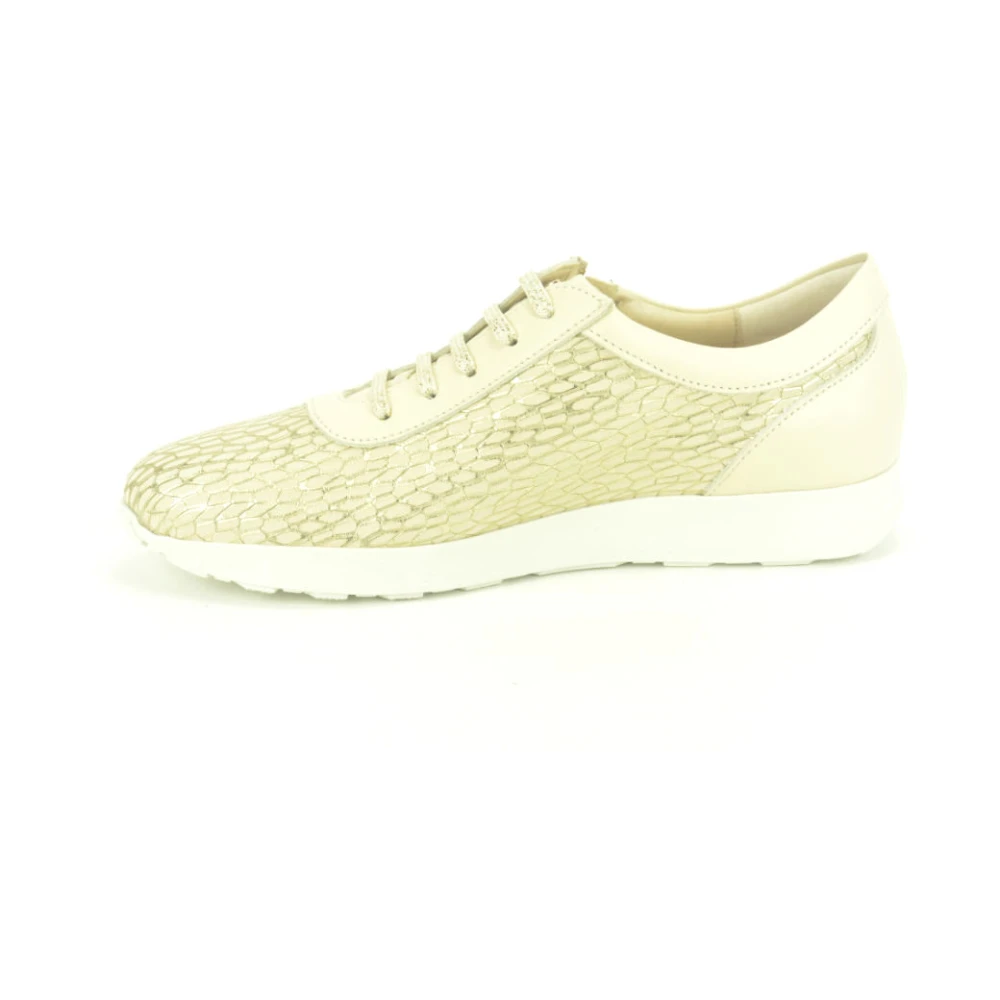 Pitillos Bedrukte /Gouden Runner Dames Schoenen Beige
