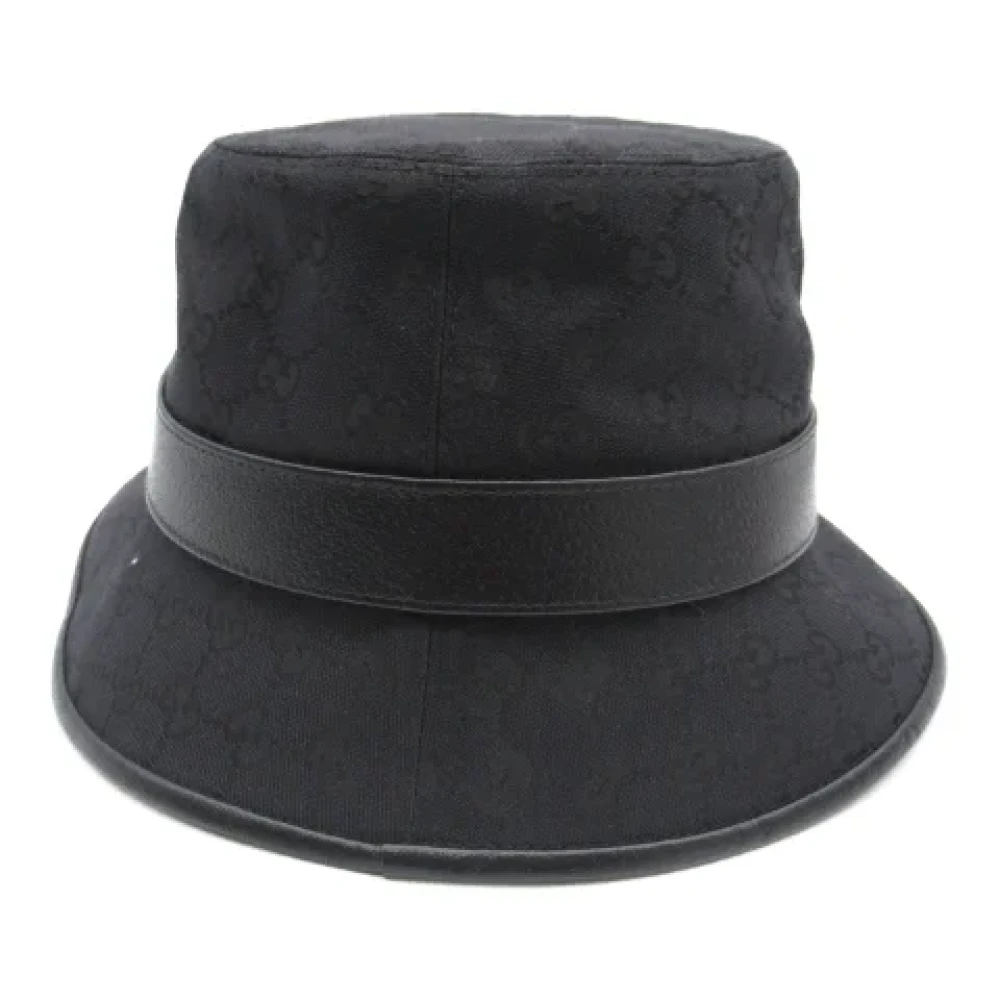 Gucci Vintage Pre-owned Canvas hats Black Heren