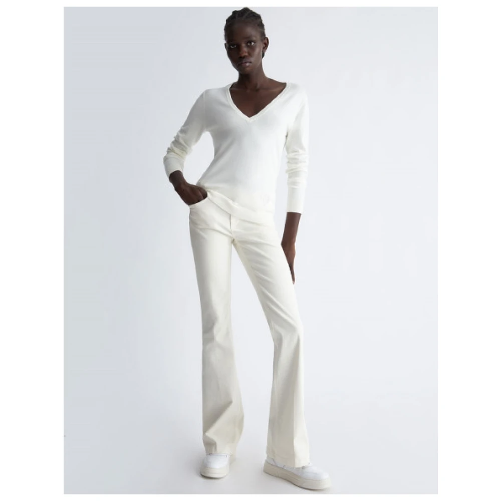 Liu Jo Hoge Taille Flared Jeans White Dames