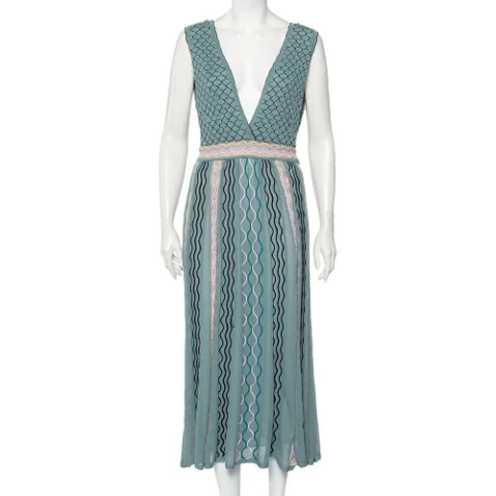 Missoni Pre-owned Knit dresses Gray Dames
