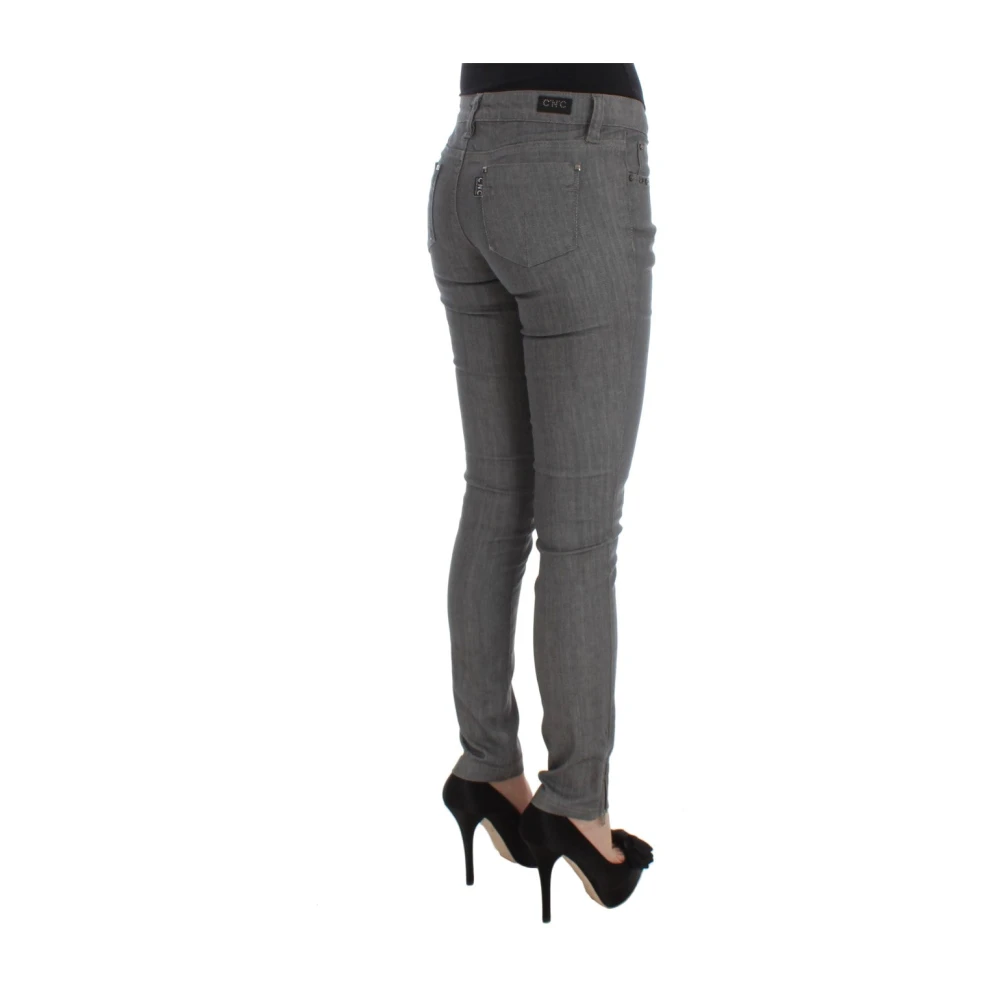 Costume National Grijze Slim-Fit Designer Jeans Gray Dames