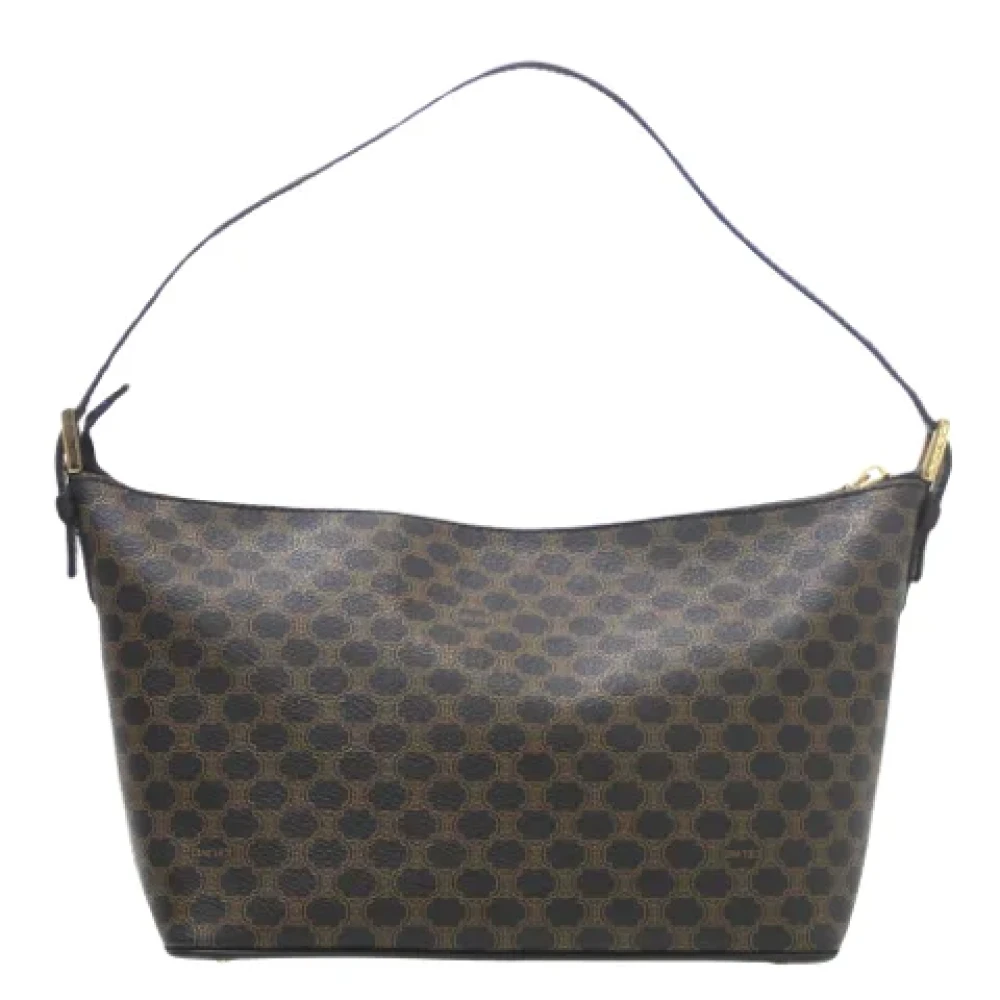 Celine Vintage Pre-owned Canvas shoulder-bags Brown Dames