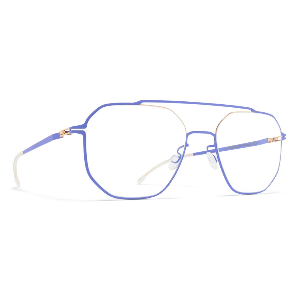 Mykita Unisex Purple Glasses, 53 Mm, Arvo Eyewear Frames In Champagne Gold