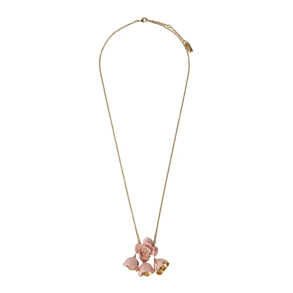 Chloé Femme Rose Accessoires, Taille: One Size Floral Pendant Necklace