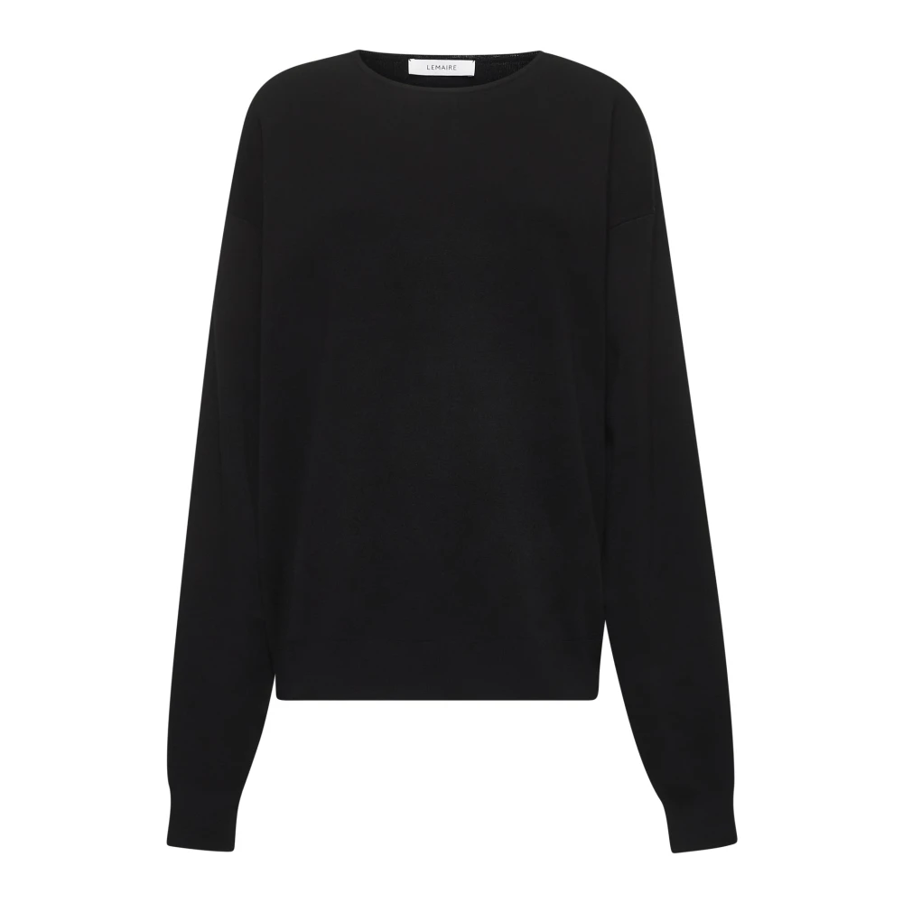 Lemaire Zwarte Trui Lange Mouw Top Black Dames