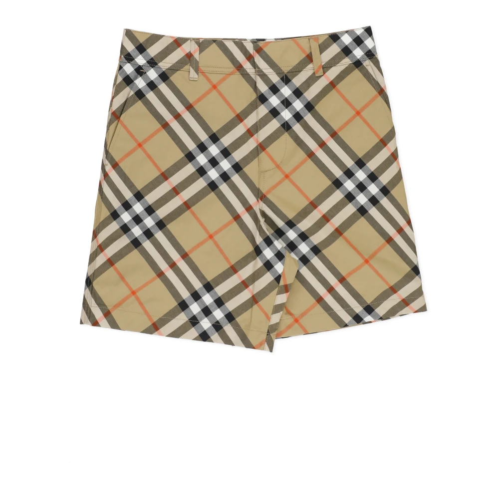 Burberry Barn Beige Bermuda Shorts Rutigt Mönster Beige, Pojke