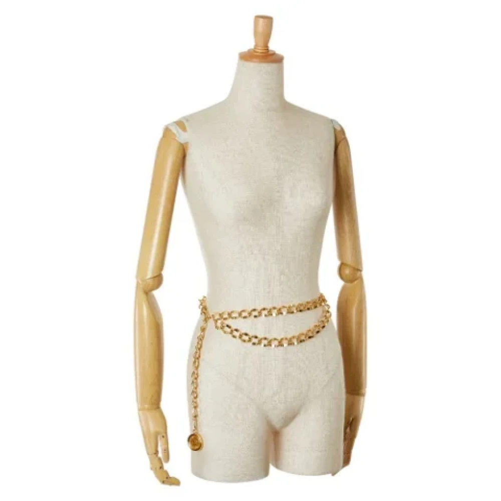 Chanel Vintage Pre-owned Metal belts Yellow Dames