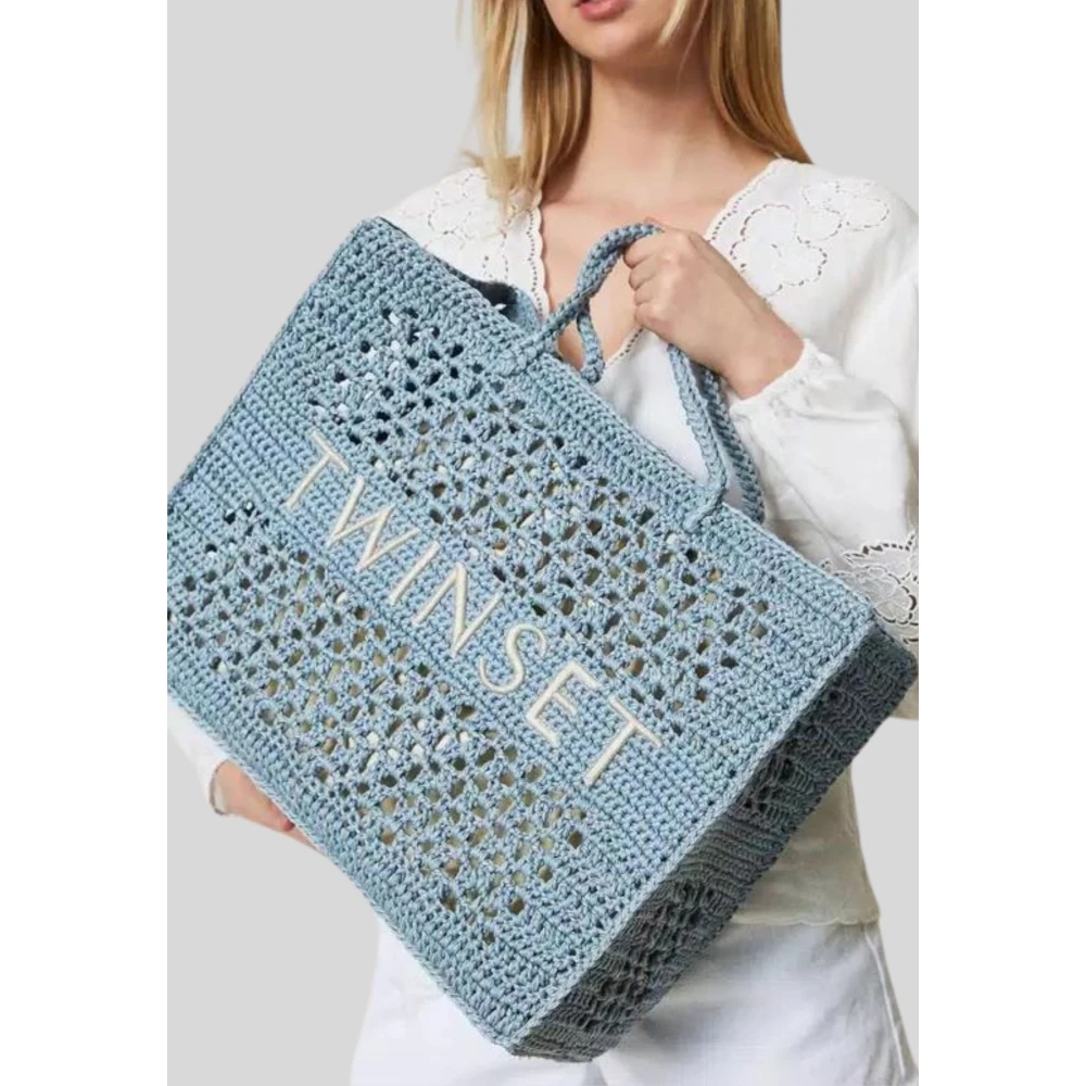 Twinset Tote Bags Blue Dames