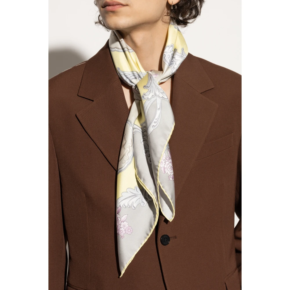 Versace Zijden sjaal met Medusa Cameo-print Multicolor Unisex