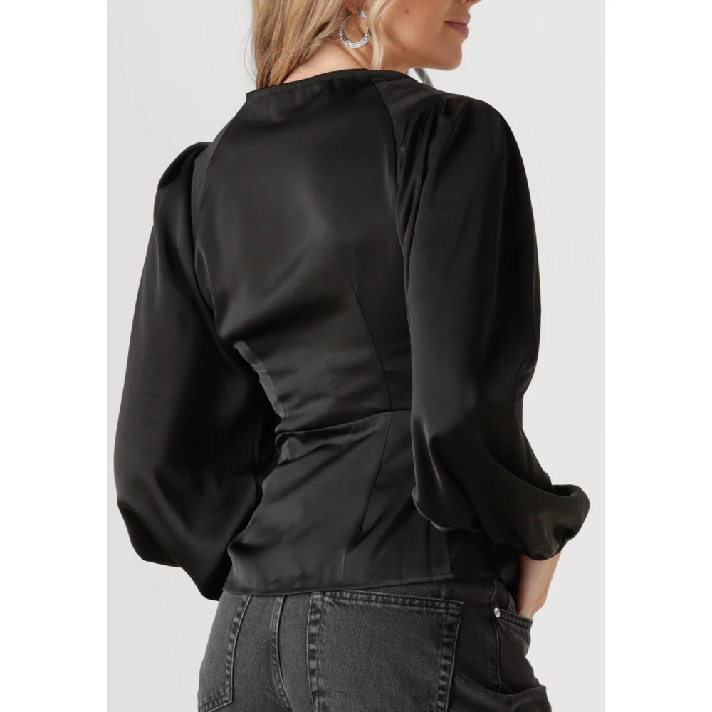 NEO NOIR Elegante Sateen Blouse Black Dames