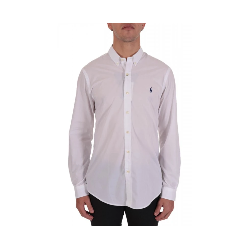 Ralph Lauren Vit Custom Fit Stretch Poplin Skjorta