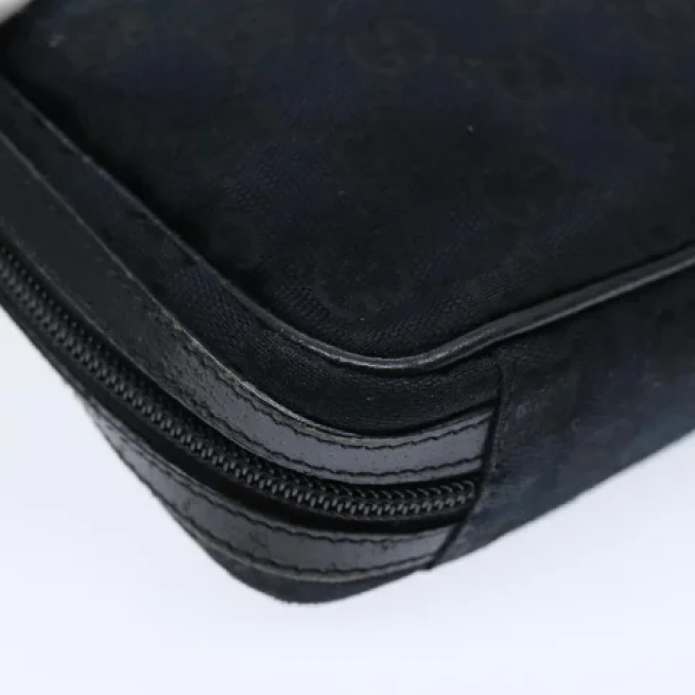 Gucci Vintage Pre-owned Canvas clutches Black Dames