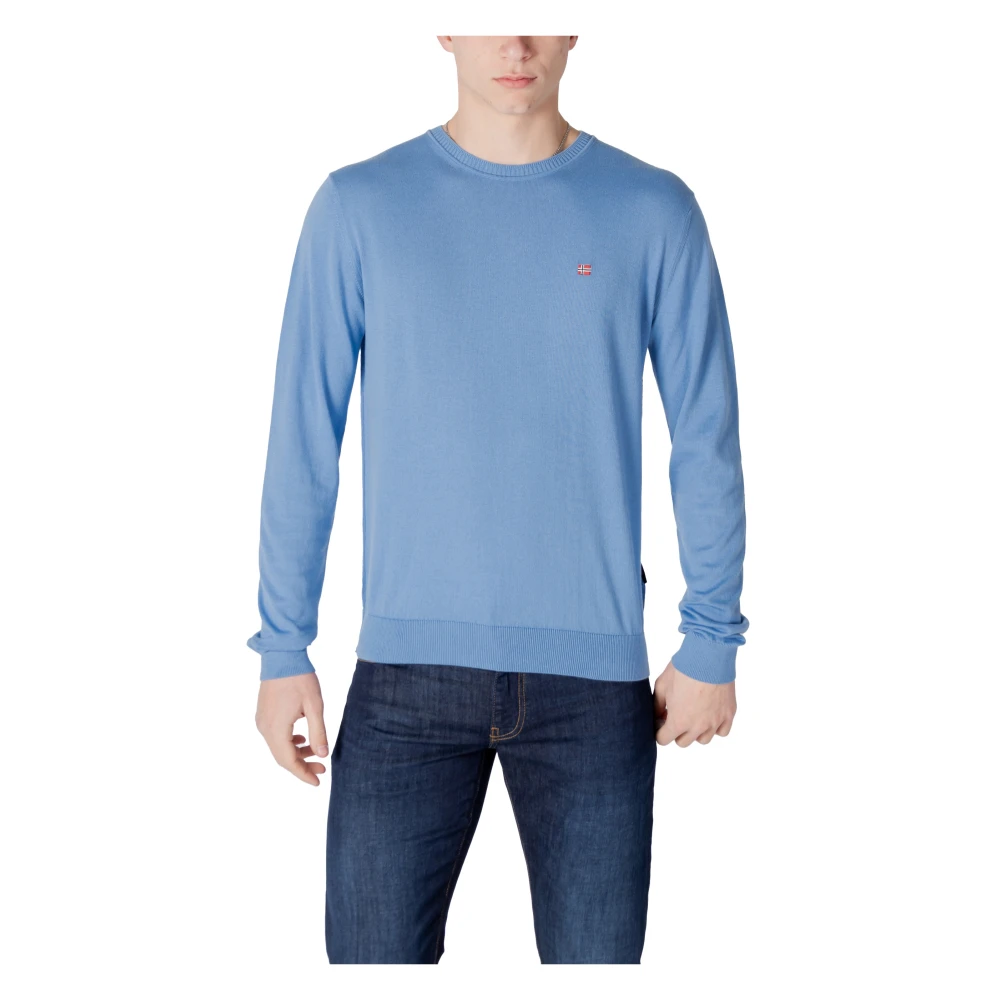 Napapijri Heren Katoenen Jersey Lente Zomer Collectie Blue Heren