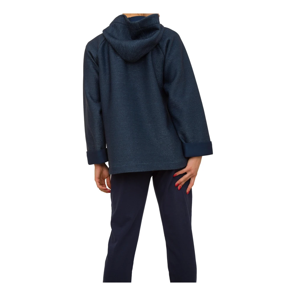 Liu Jo Blauwe Jersey Jas Blue Dames