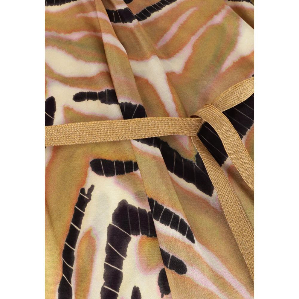 Summum Woman Groene Zigzag Maxi Jurk Multicolor Dames
