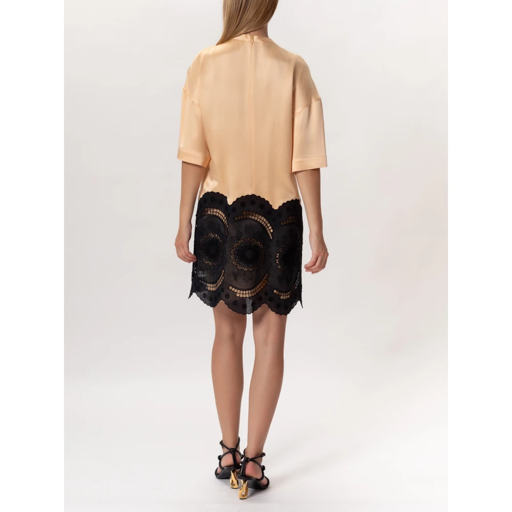 Stella Mccartney Geborduurde Bloemenjurk Beige Dames