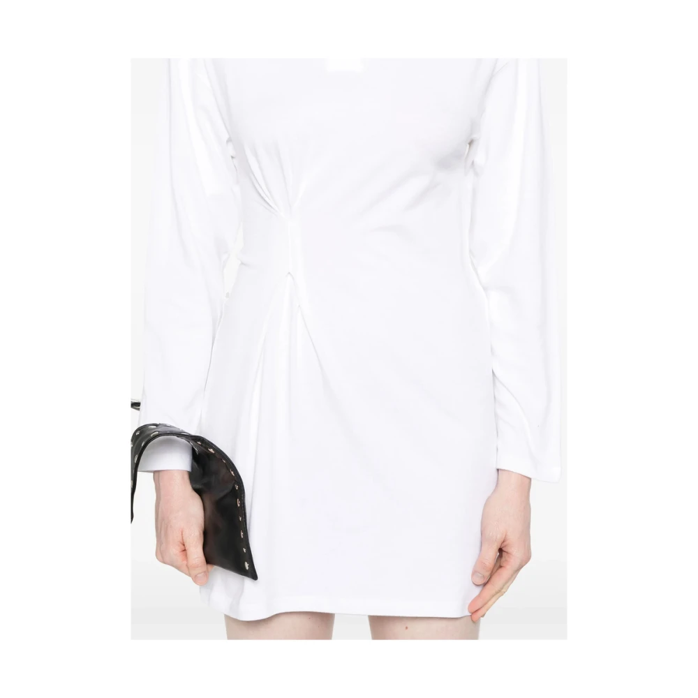 Gimaguas Witte Polo Jurk met Plooien White Dames