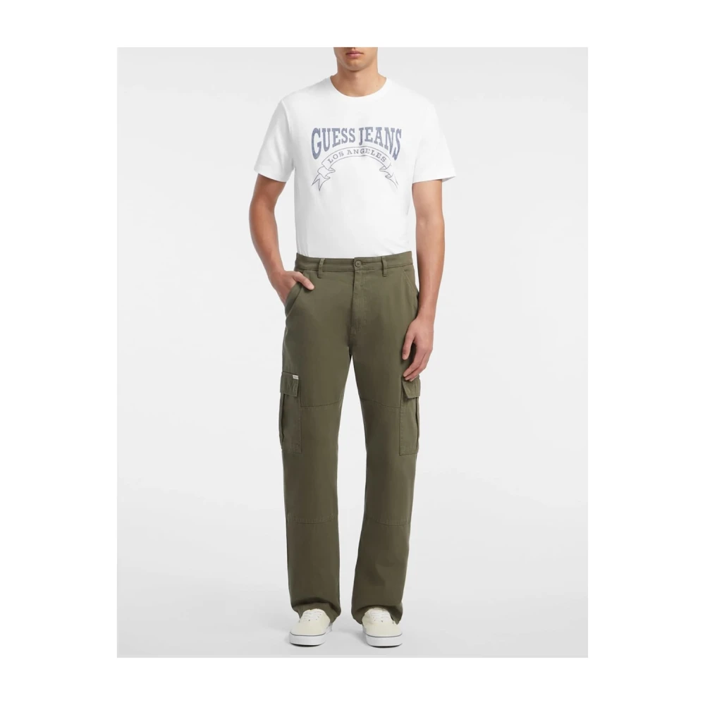 Guess Groene Cargo Chino Broek Green Heren
