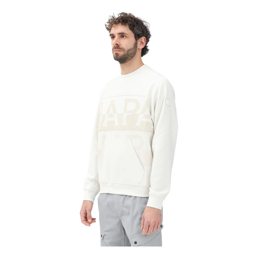 Napapijri Anghiari Crewneck Sweater Lente Zomer White Heren