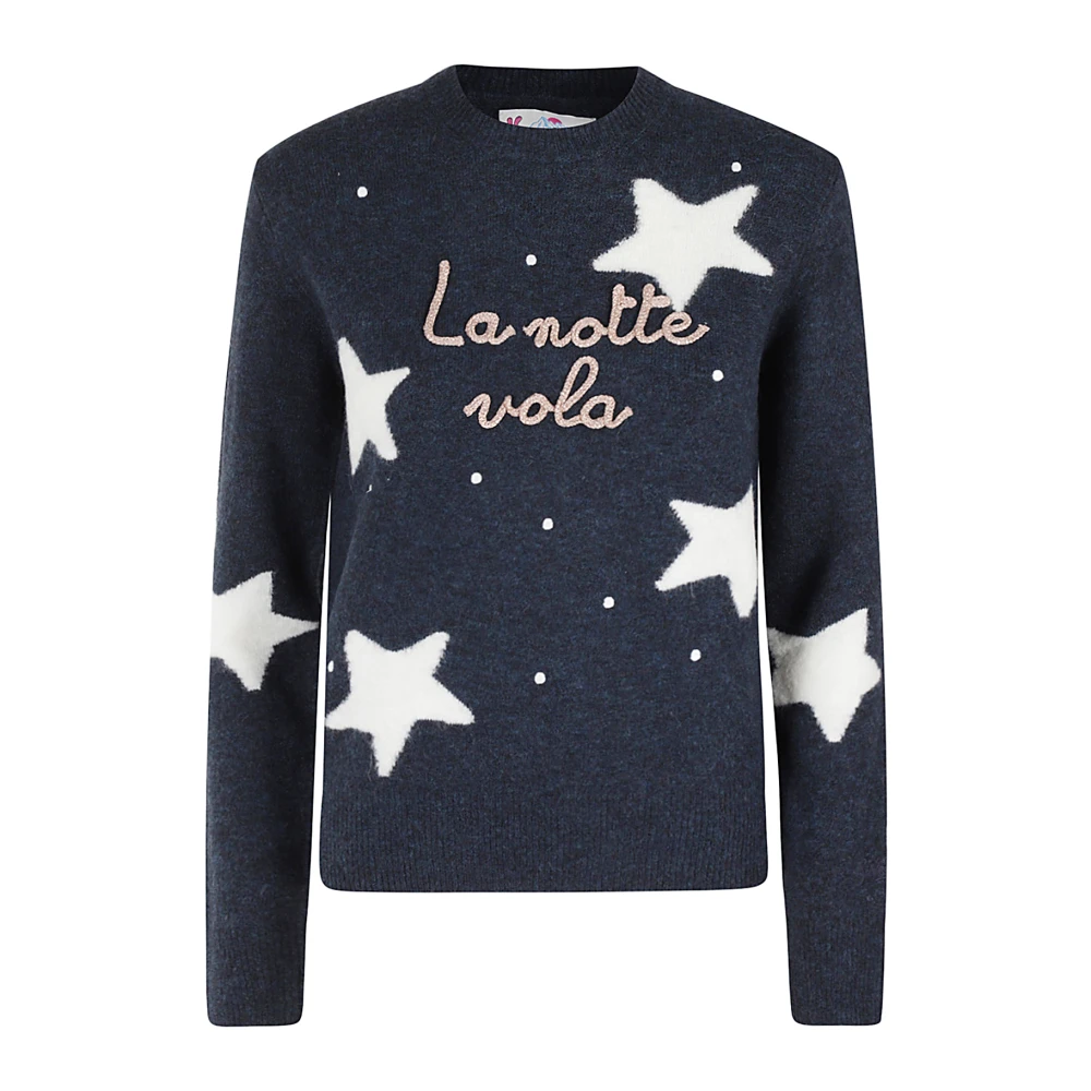 MC2 Saint Barth Stijlvolle Crewneck Sweater Blue Dames