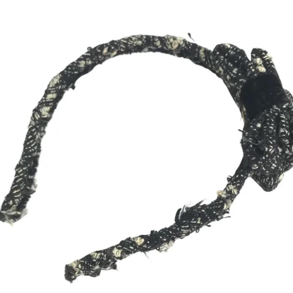Chanel Vintage Pre-owned Fabric hair-accessories Black Dames