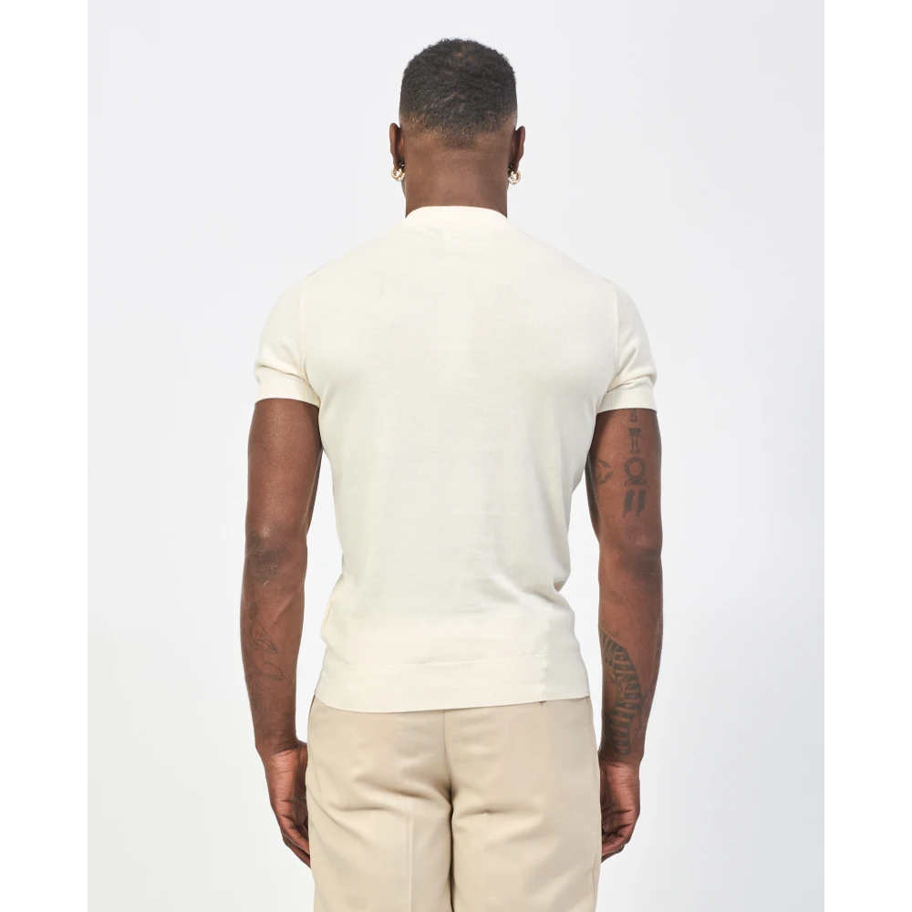 Guess Beige T-shirt met Ribbed Trim Beige Heren