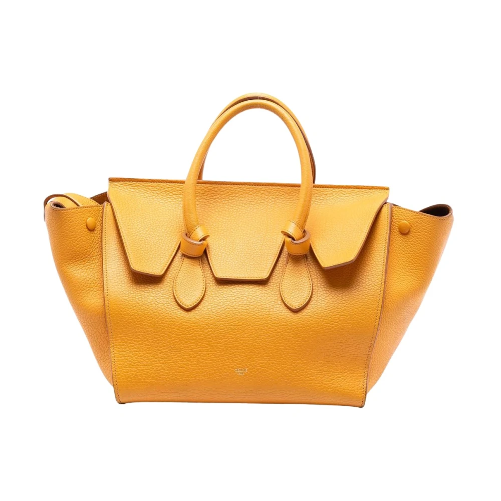 Celine Vintage Women's Yellow Pre-Owned Leather Tote Bag