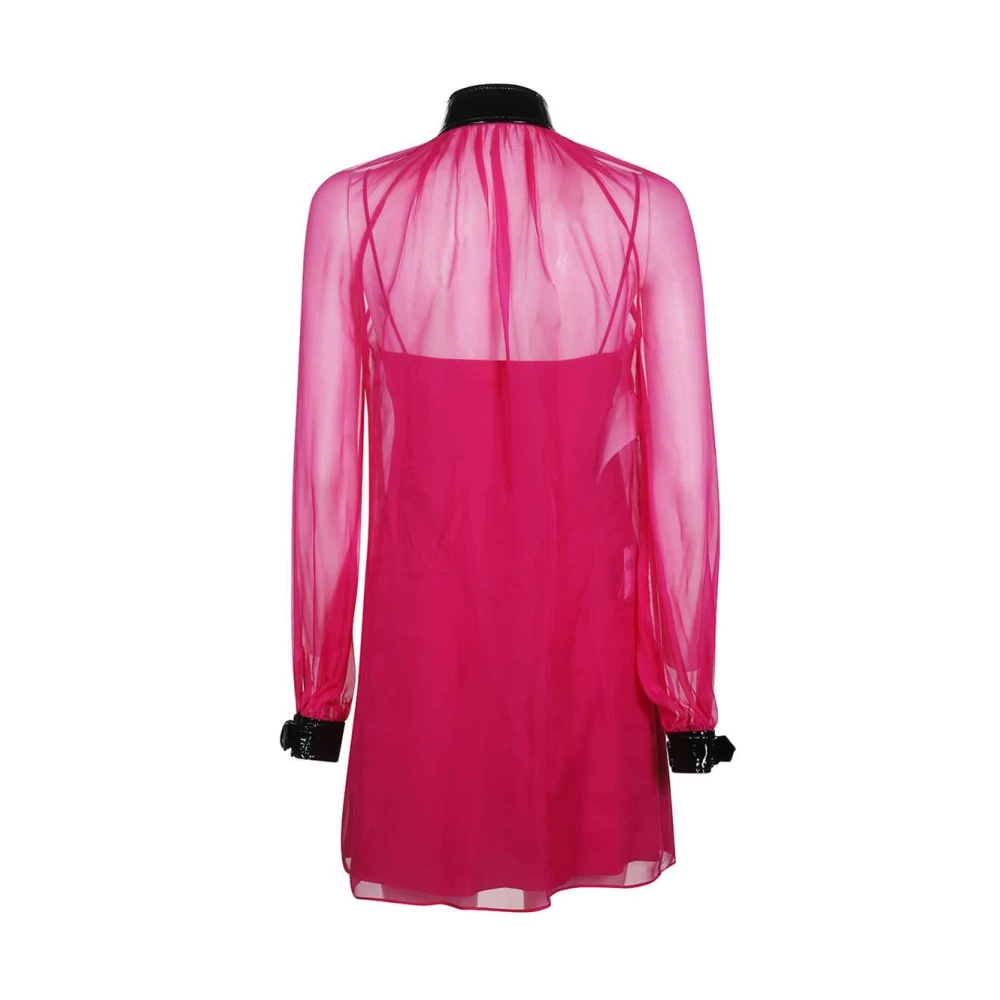 Moschino Zijden mini-jurk met bijpassende onderjurk Pink Dames