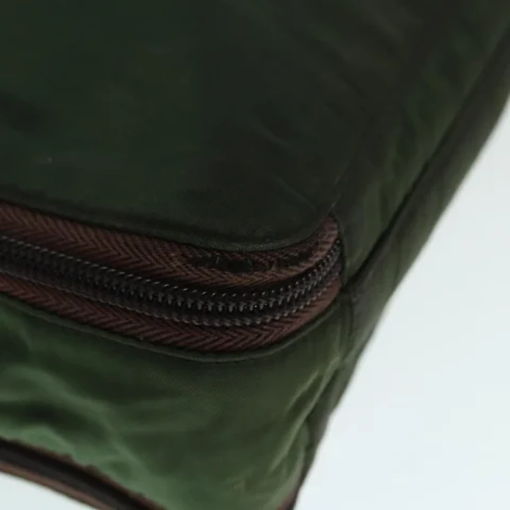 Prada Vintage Pre-owned Leather handbags Green Dames