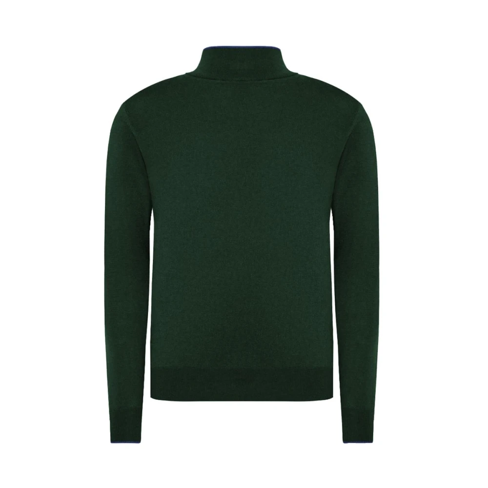 LA MARTINA Groene Acryl Half-Zip Sweater met Logo Green Heren
