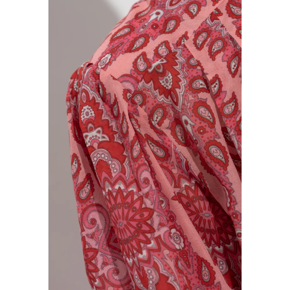 ETRO Gestreepte top met decoratieve strik bij de halslijn Red Dames
