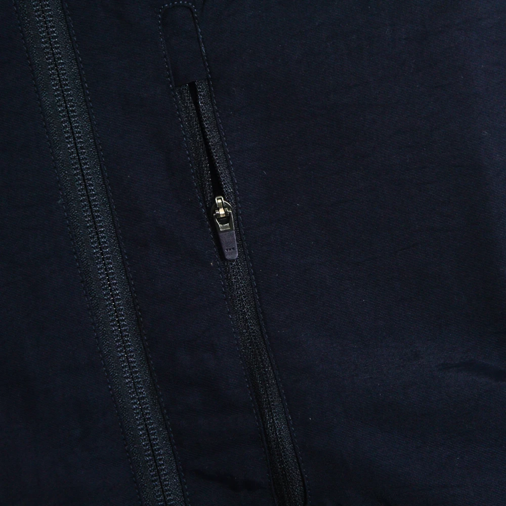HUF Navy Windbreaker met hoge kraag Blue Heren