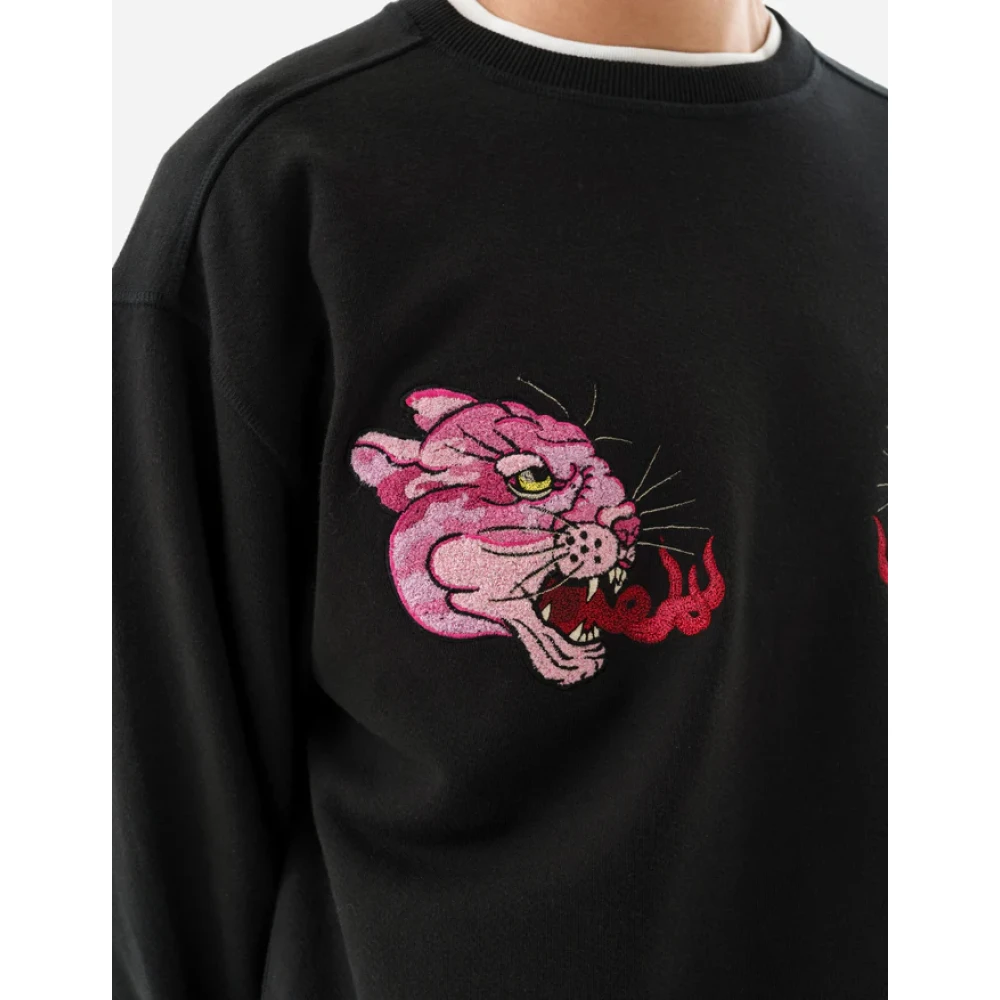 Maharishi Dualiteit Panther Crew Sweatshirt Black Heren