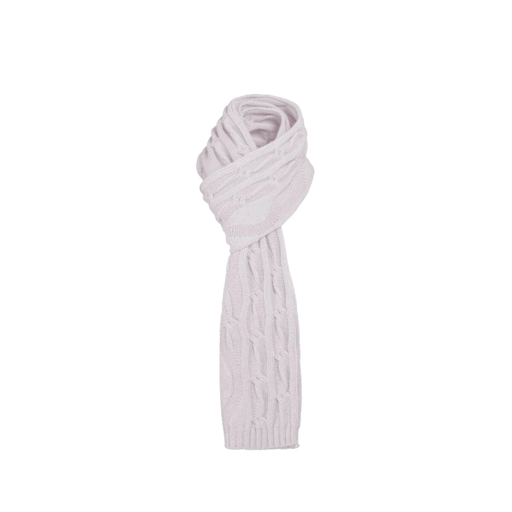 Moorer Women's White Winter Scarves, One Size, Samia Scarf