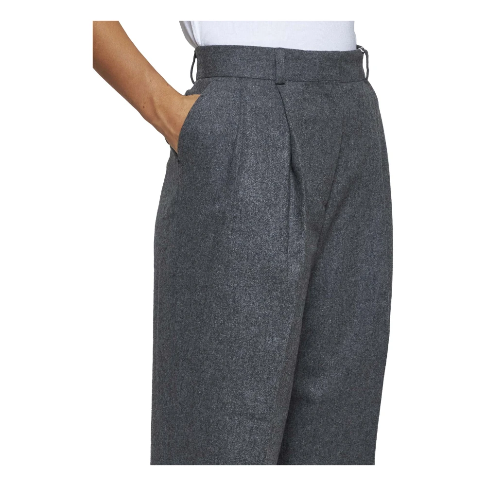 TotêMe Grijze Wollen Blend Maatwerk Broek Gray Dames