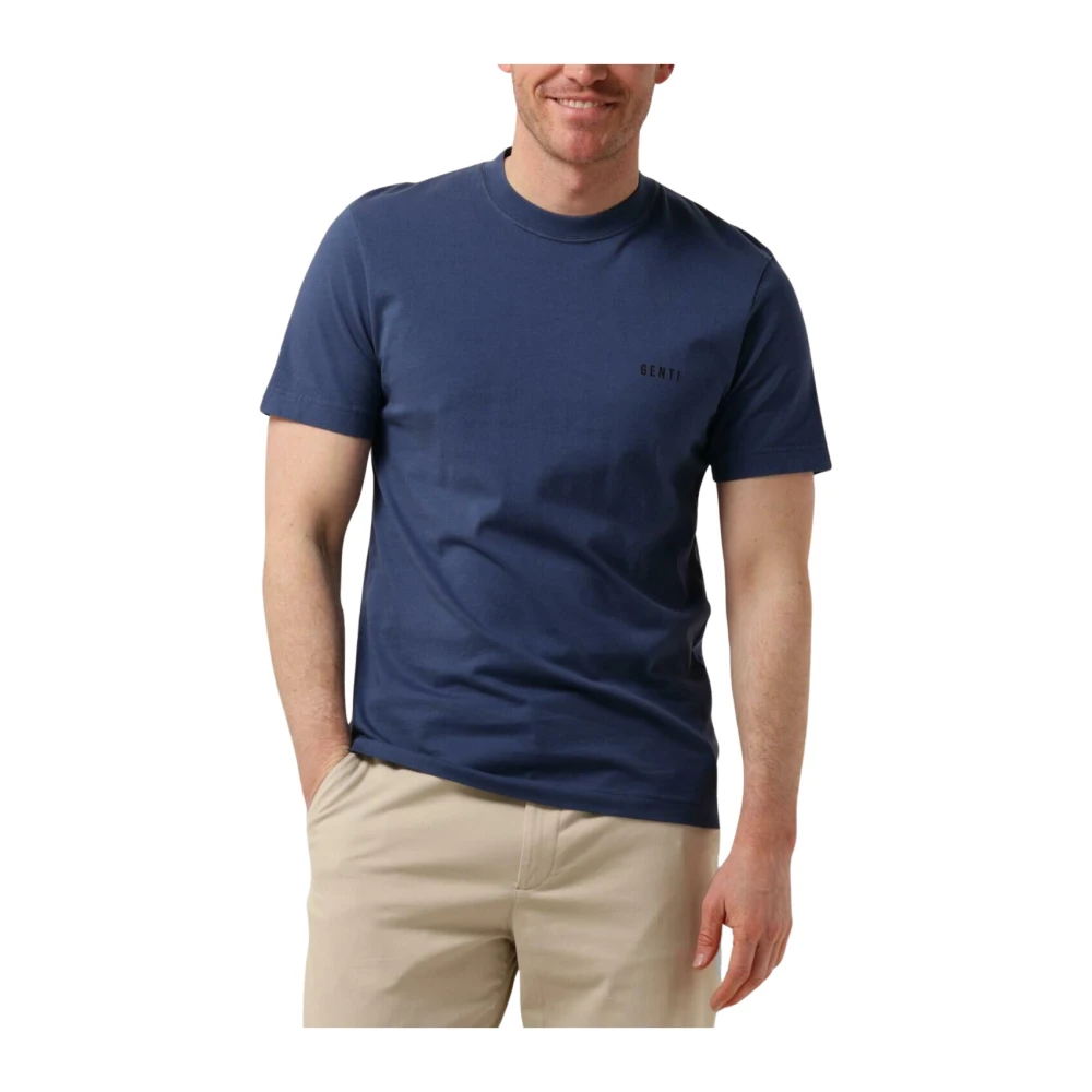 Genti Blauwe Polo & T-shirt Stijlvol Model Blue Heren