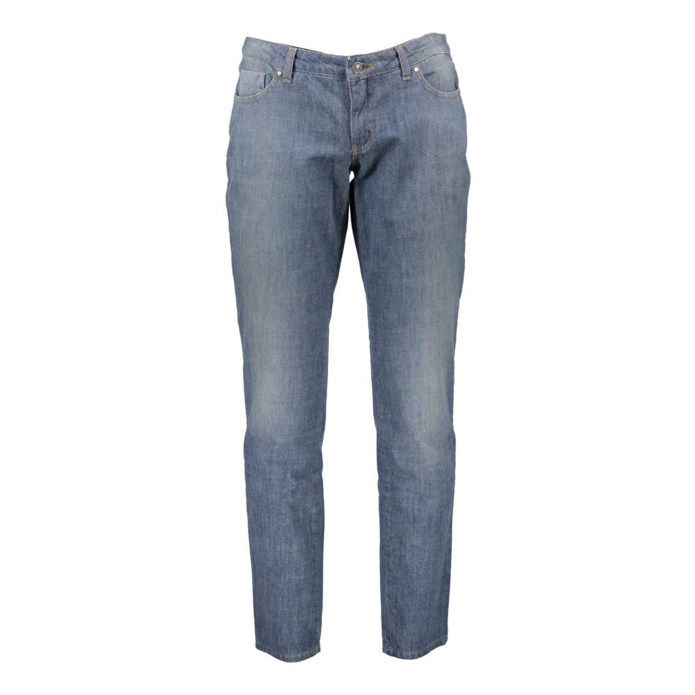Costume National Women's Blue Slim Fit Jeans, W30, Denim Jeans With Washed Effect